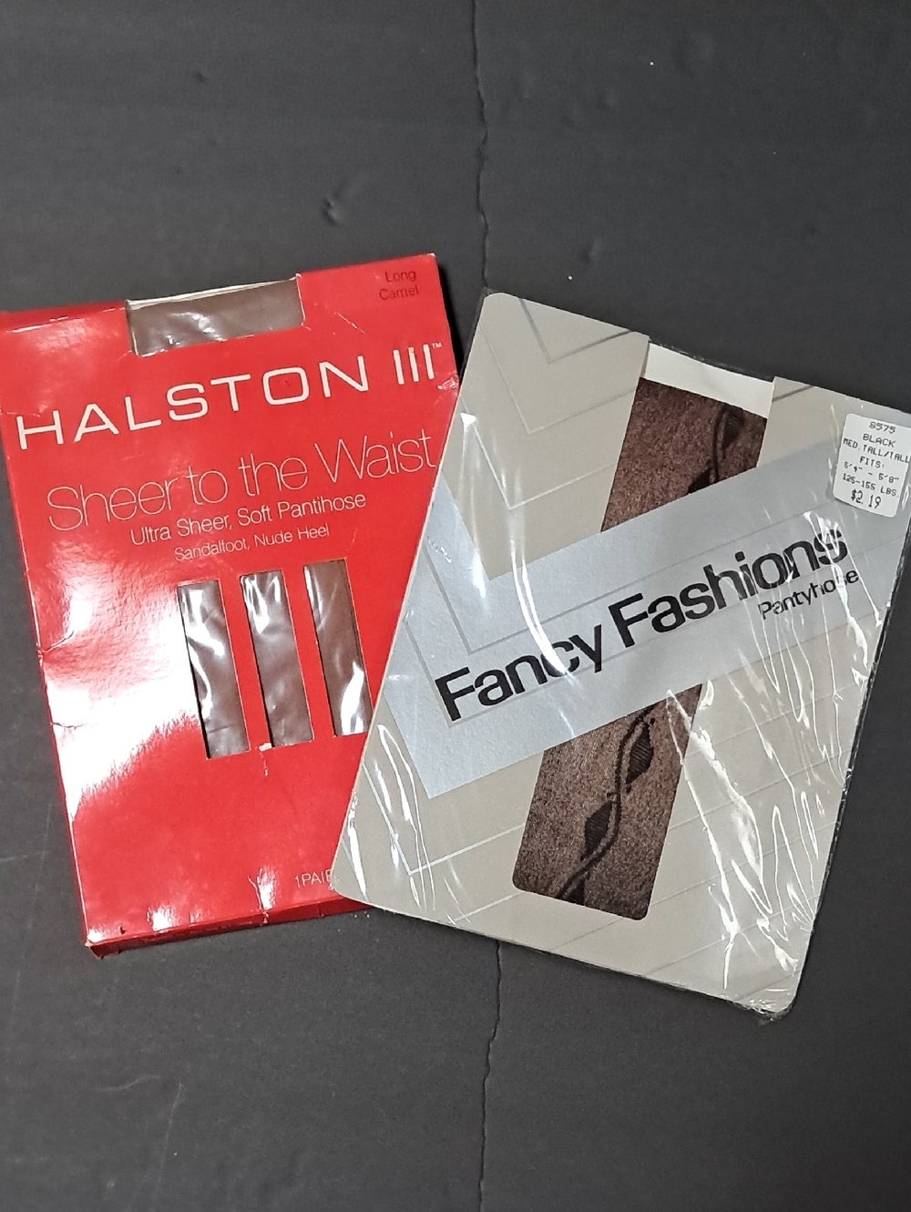 Nylon Pantyhose Holston III Camel Long Fancy Fashions Black Medium Tall NIP
